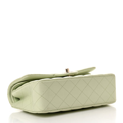 Chanel Caviar Quilted Small Double Flap Light Green 4 of 10