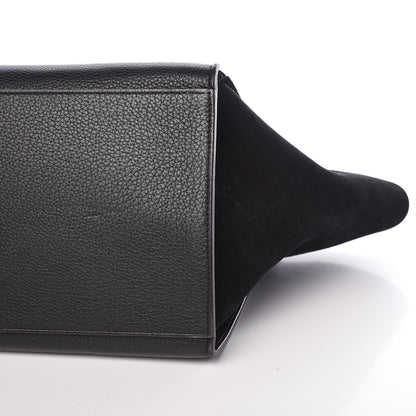 Celine Drummed Calfskin Suede Small Trapeze Black 12 of 13