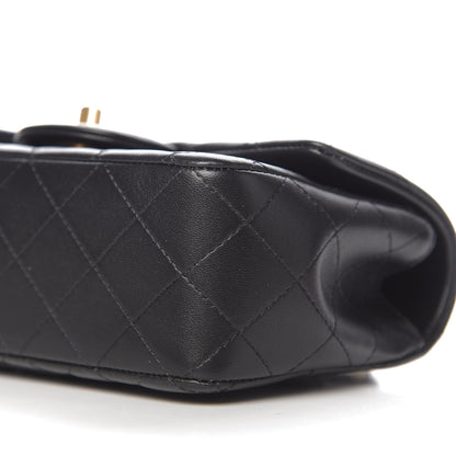 Chanel Lambskin Quilted Mini Top Handle Rectangular Flap Black 9 of 11