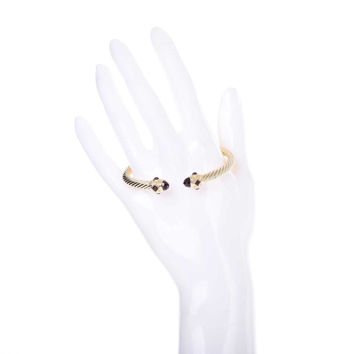 18K Yellow Gold Garnet 5mm Renaissance Bracelet