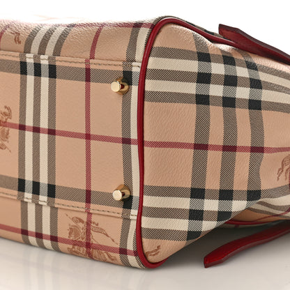 Burberry Haymarket Check Small Canterbury Tote Red 9 of 11