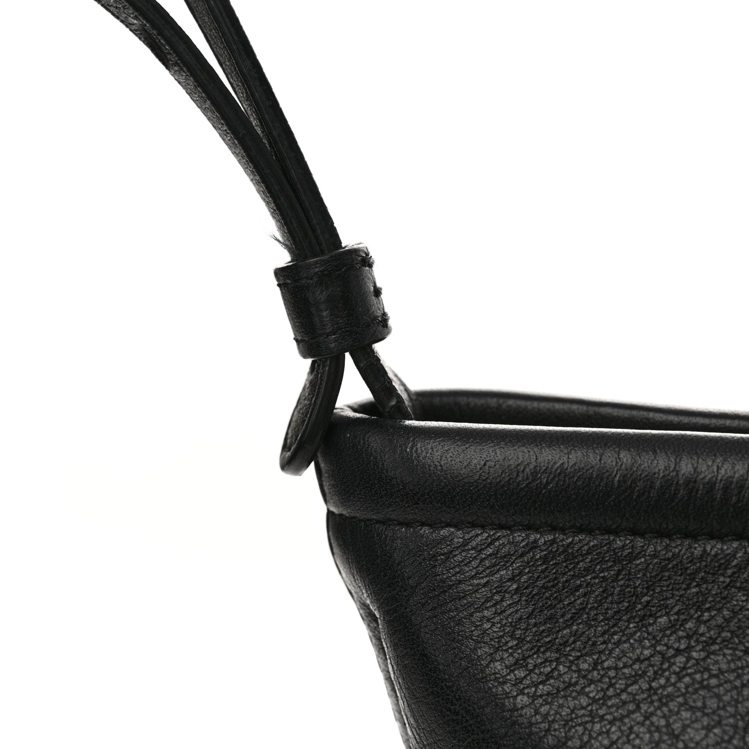 Mansur Gavriel Pebbled Calfskin Zip Bucket Bag Black 11 of 11
