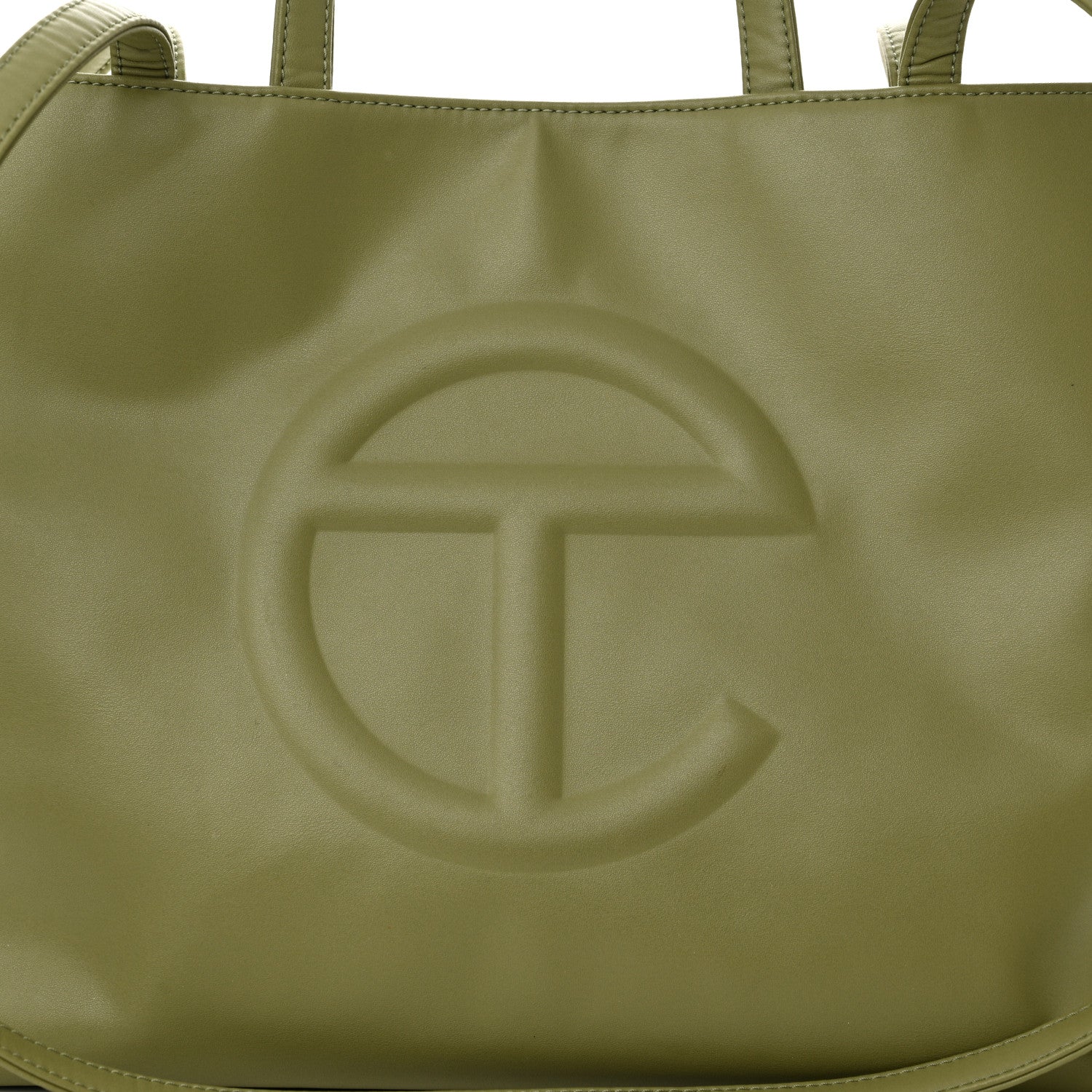 Telfar Vegan Leather Medium Shopping Bag Drab 8 of 13
