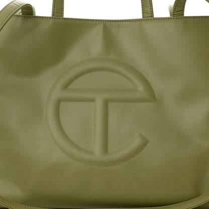 Telfar Vegan Leather Medium Shopping Bag Drab 8 of 13