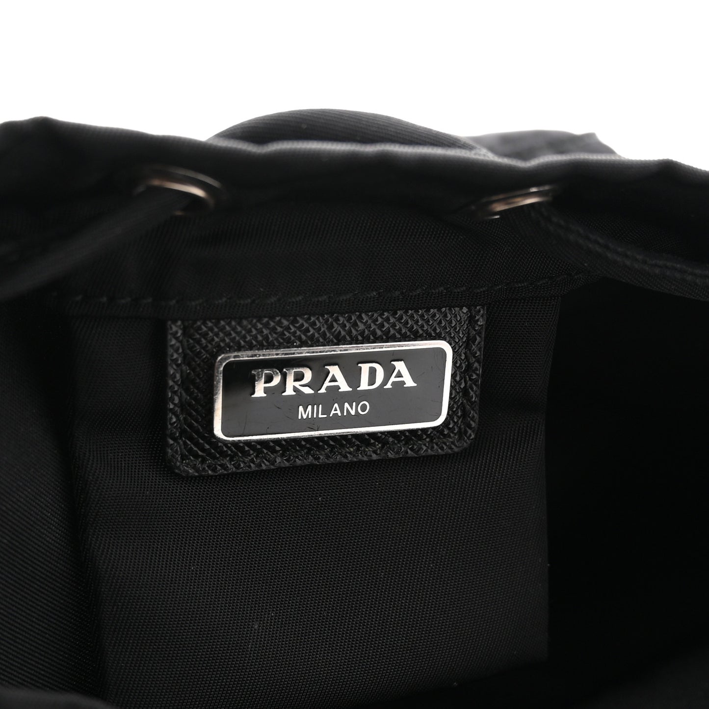 Nylon Vela Drawstring Pouch Black