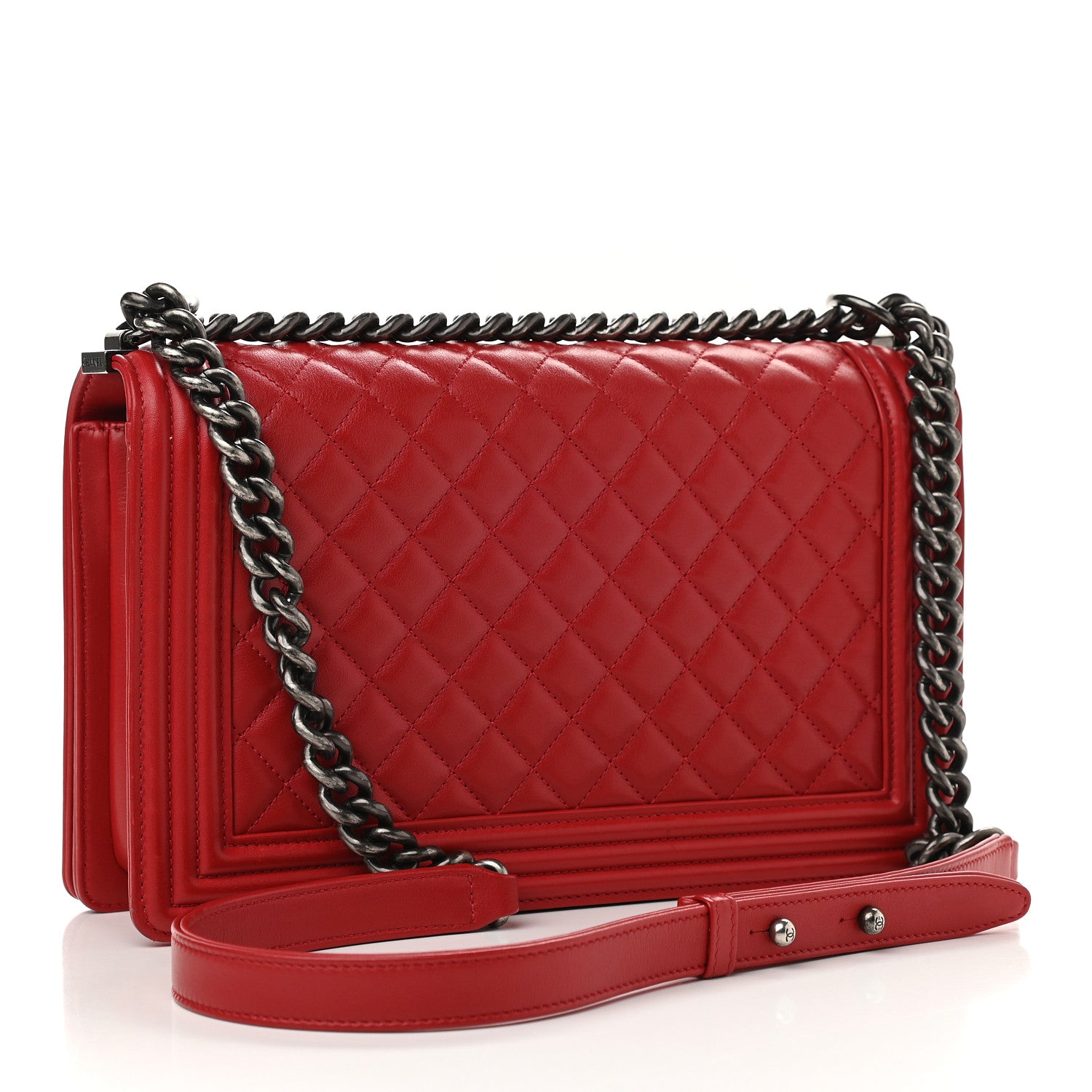 Chanel Lambskin Quilted New Medium Boy Flap Dark Red 3 of 13