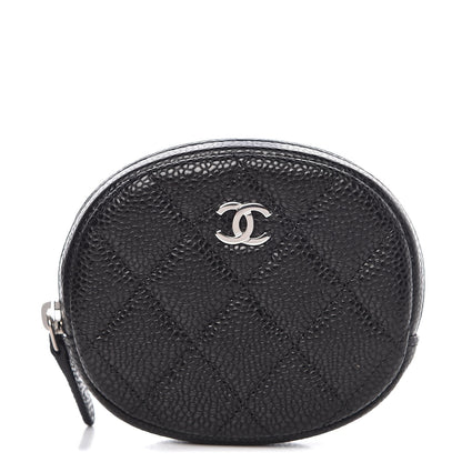 Chanel Caviar Quilted Zip Around Classic Coin Purse Black 1 of 8