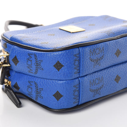 MCM Visetos Mini Camera Crossbody Bag Blue 8 of 9