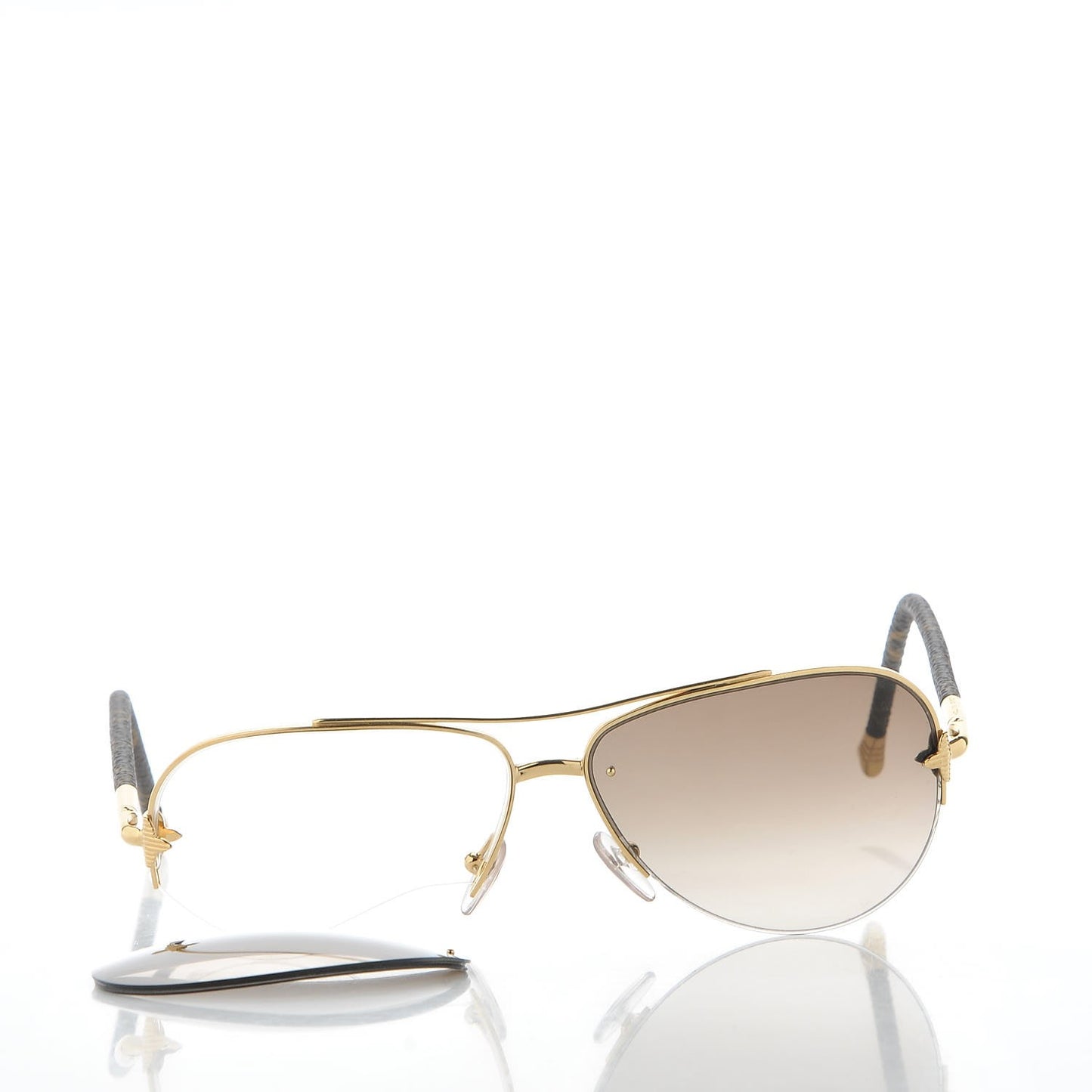 Monogram Petite Viola Pilote Aviator Sunglasses Z0571U Brown
