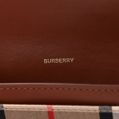 Burberry Vintage Check Grain Calfskin Halton Wallet Tan 6 of 9