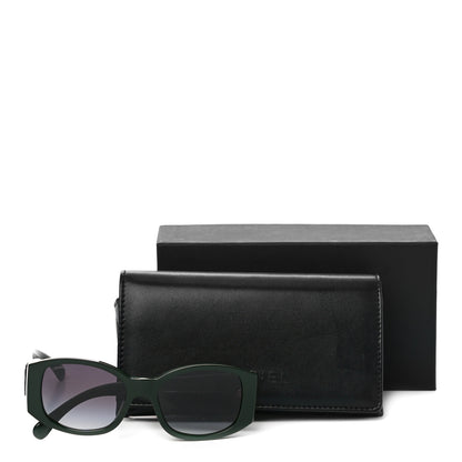 Chanel Acetate CC Logo Sunglasses 5450 Green 7 of 7