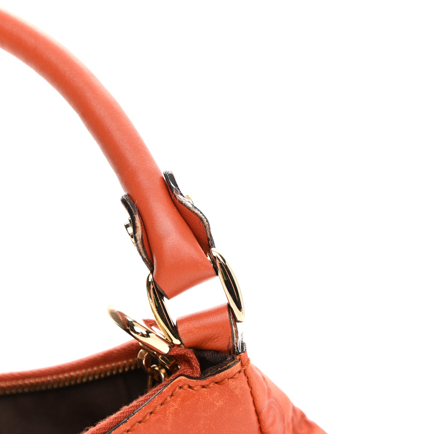 Gucci Guccissima Medium D Gold Hobo Orange 14 of 17