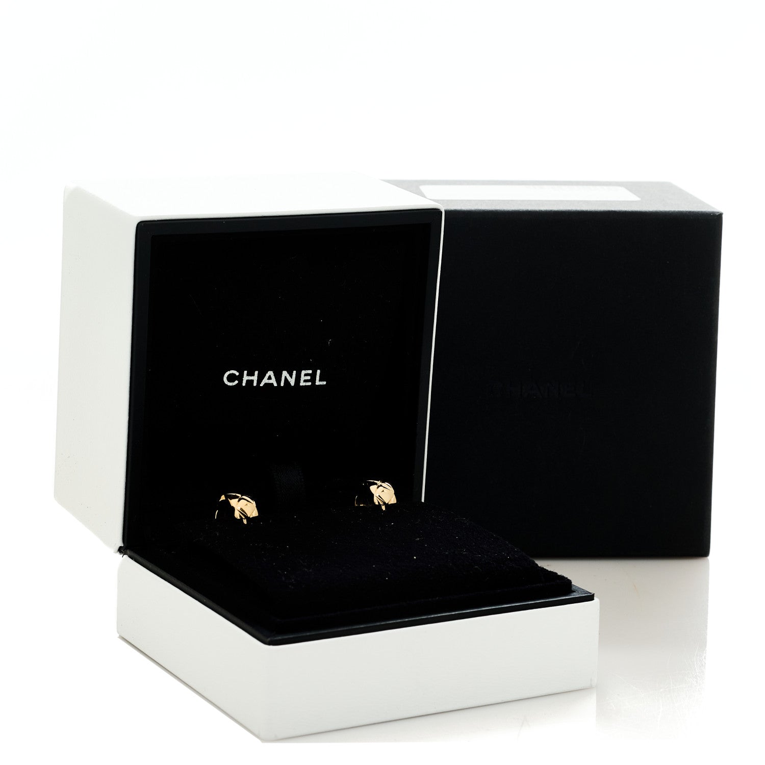 Chanel 18K Yellow Gold Coco Crush Hoop Earrings 5 of 5