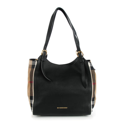 Burberry House Check Horseshoe Leather Small Canterbury Black 1 of 7