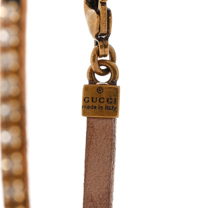 Gucci Metal Crystal Double G Bracelet Aged Gold 5 of 6