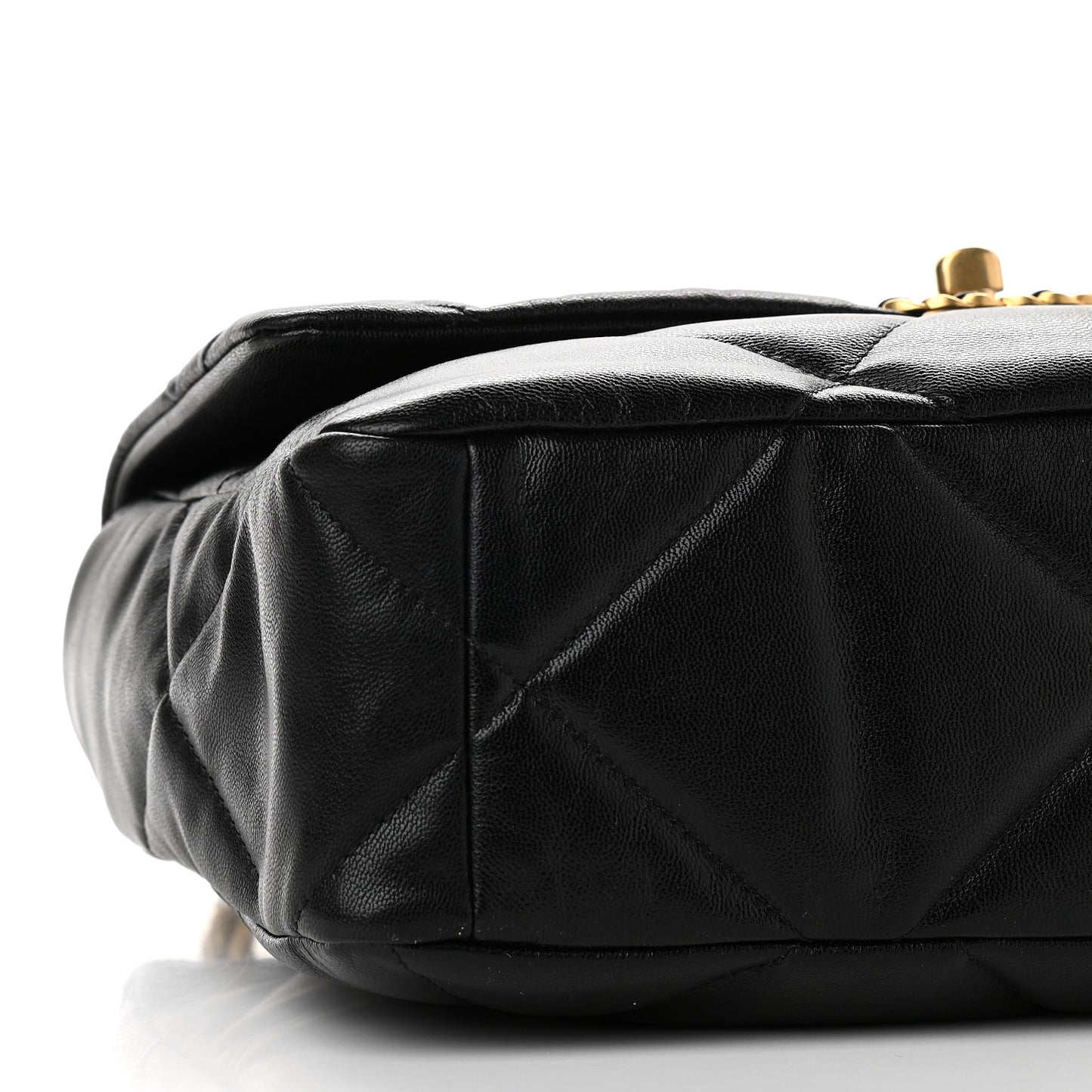 Goatskin Quilted Large Chanel 19 Flap Black