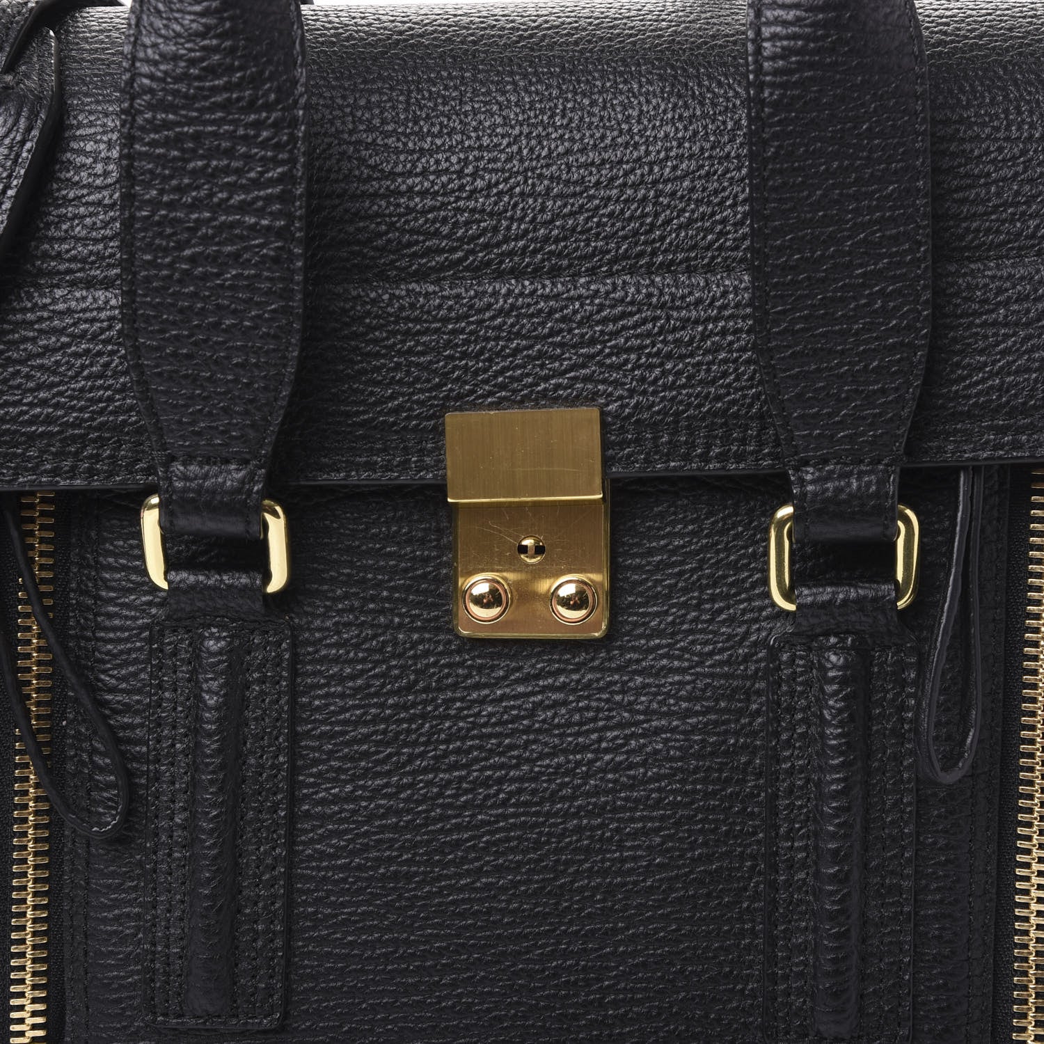 3.1 Phillip Lim 3.1 Textured Calfskin Medium Pashli Satchel Black 6 of 8