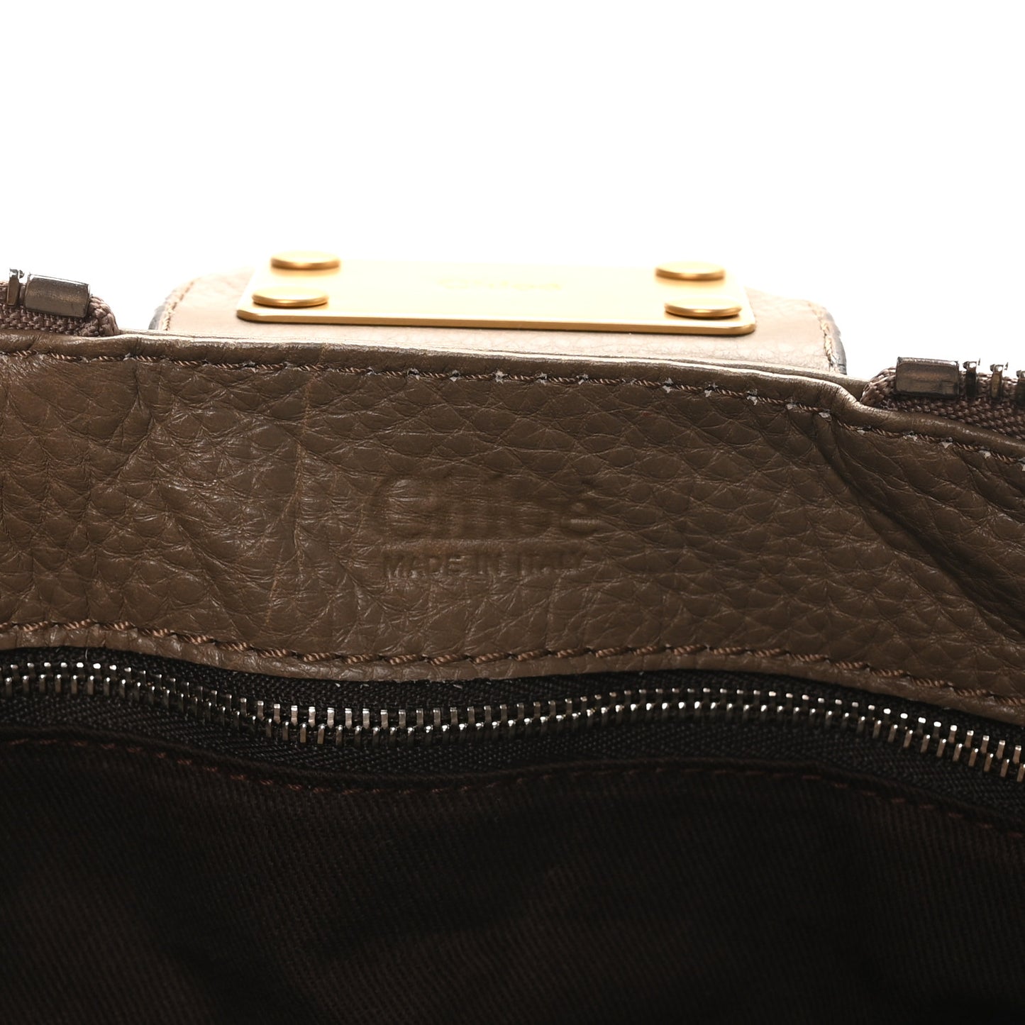 Calfskin Paddington Front Pocket Tote Souris