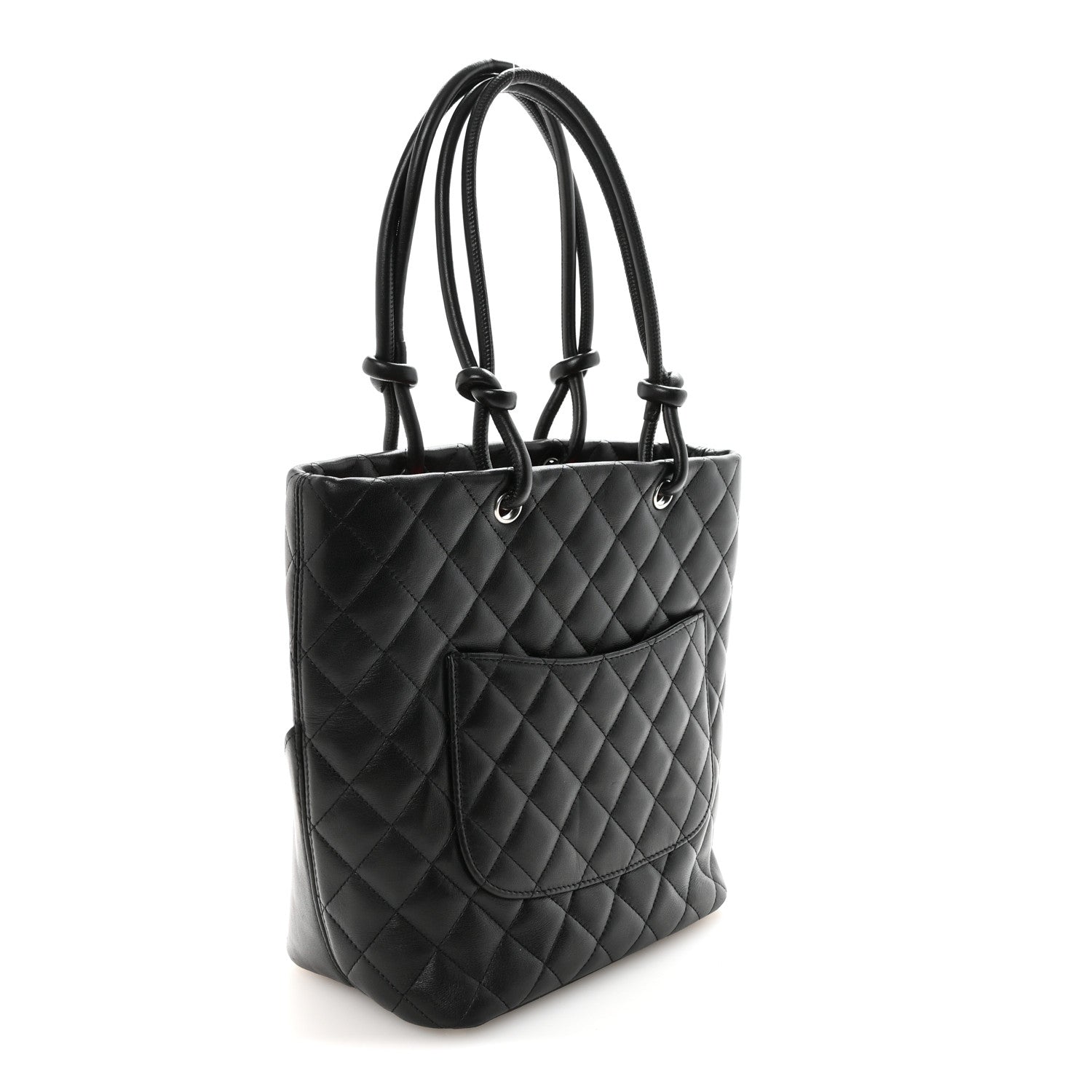 Chanel Calfskin Quilted Medium Cambon Tote Black White 3 of 10