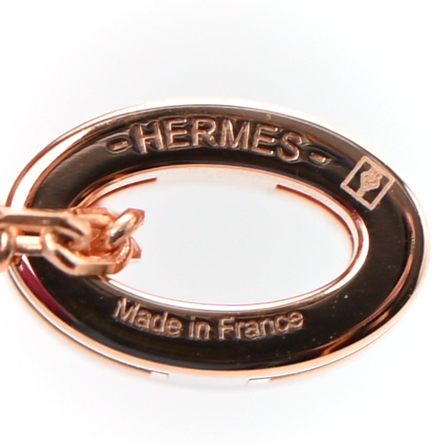 Lacquered Rose Gold Mini Pop H Pendant Necklace Rose Dragee