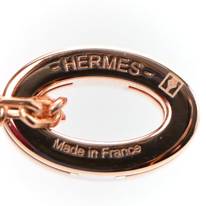 Hermes Lacquered Rose Gold Mini Pop H Pendant Necklace Rose Dragee 5 of 5