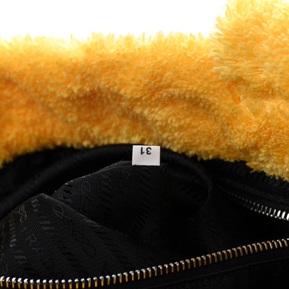 Prada Terry Cloth Tote Bag Giallo Black 7 of 10