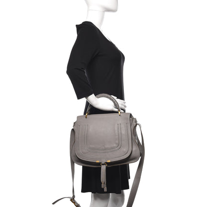 Chloe Calfskin Medium Marcie Top Handle Bag Cashmere Grey 3 of 12