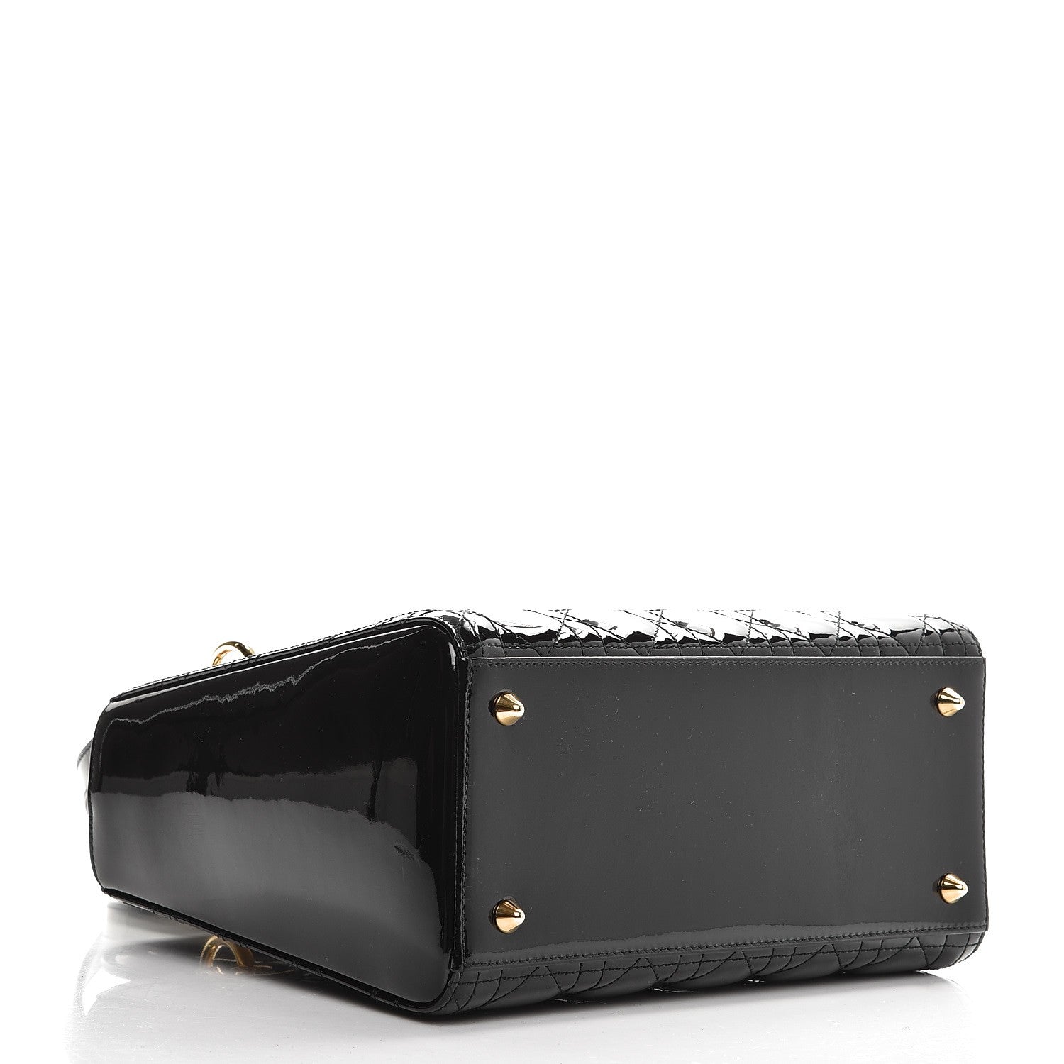 Christian Dior Patent Cannage Medium Lady Dior Black 5 of 9