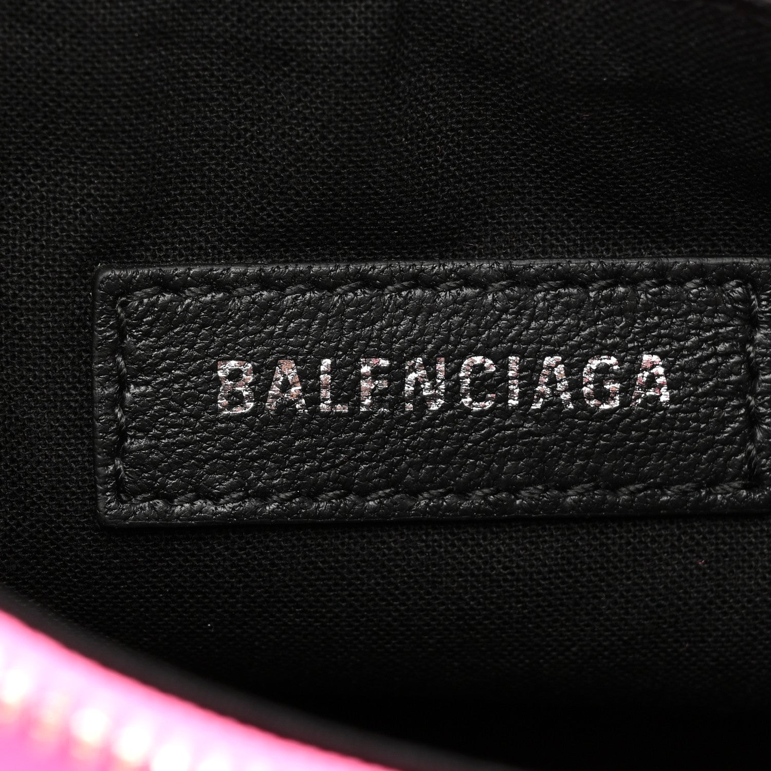 Balenciaga Ruffled Jersey Le Cagole Shoulder Bag XS Fluo Pink 6 of 9