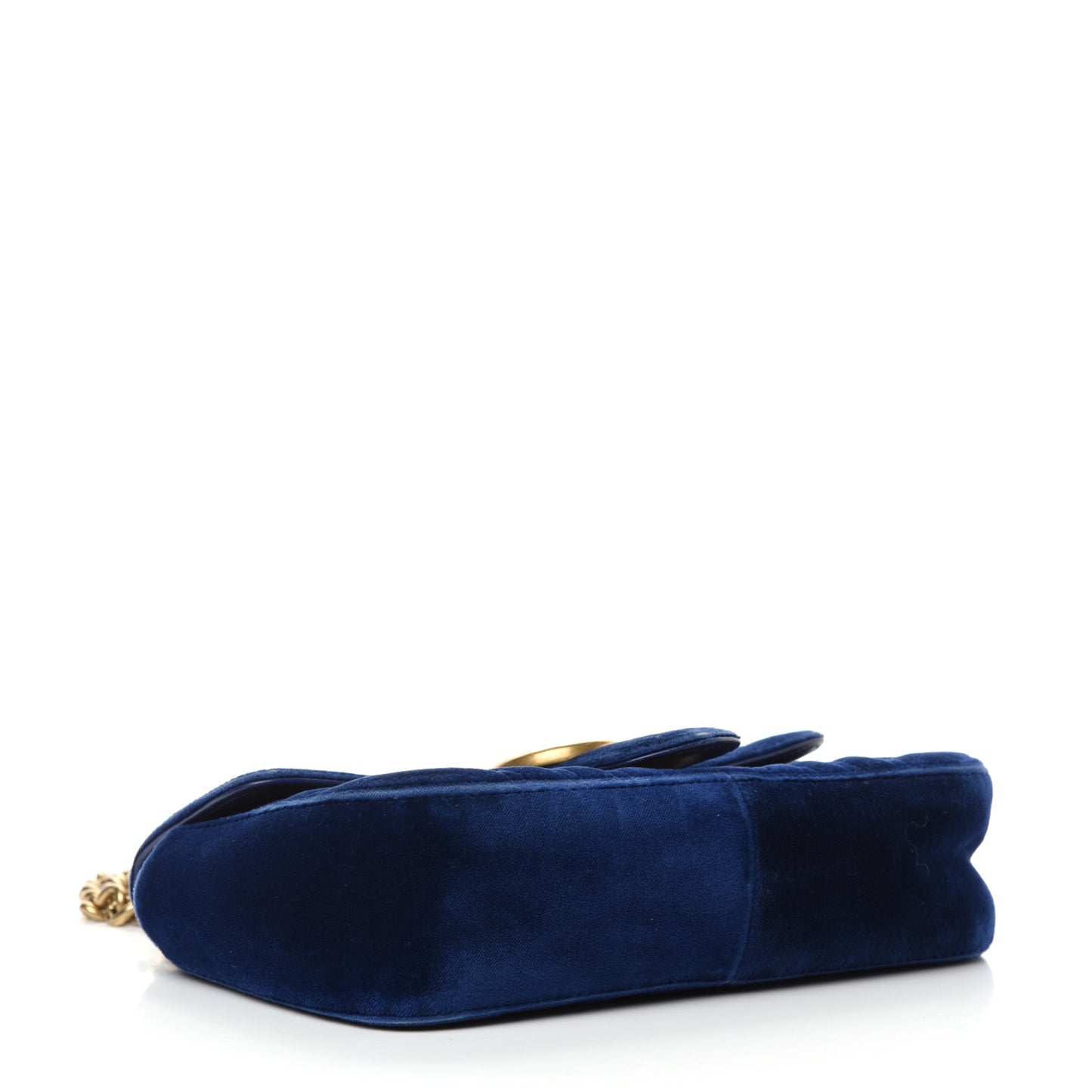 Velvet Matelasse Mini GG Marmont Shoulder Bag Cobalt Blue