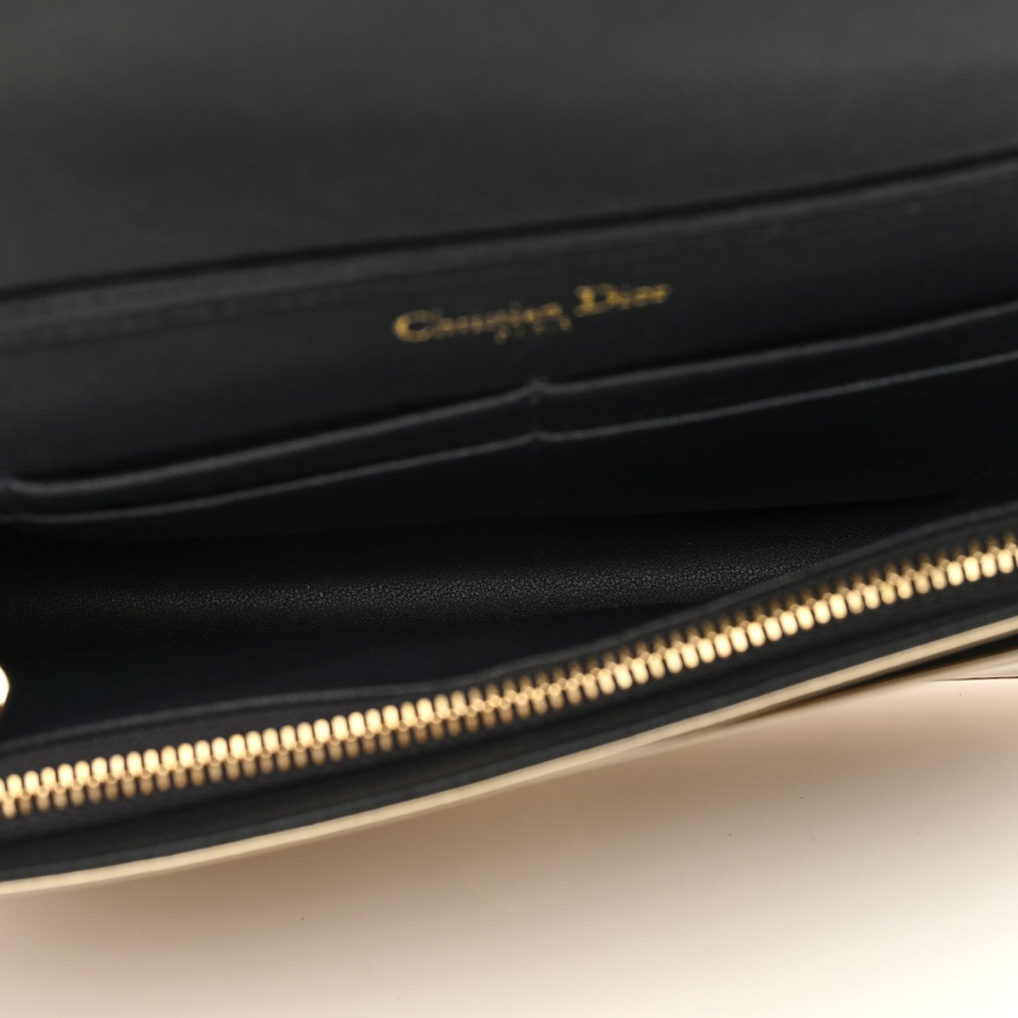 Metallic Patent Micro-Cannage Diorama Wallet on Chain Pouch Gold