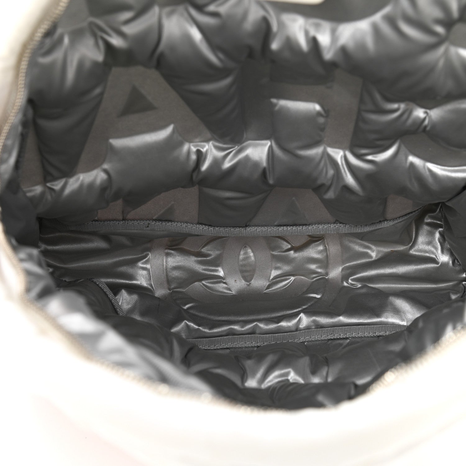 Chanel Nylon Embossed Small Doudoune Backpack Pink Grey White 5 of 12