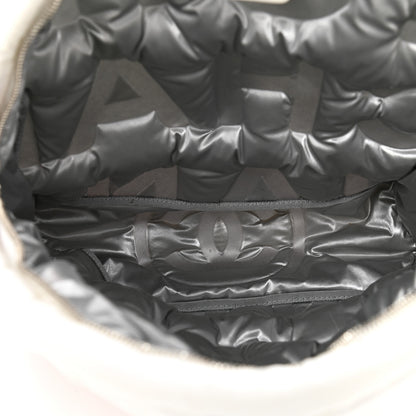 Chanel Nylon Embossed Small Doudoune Backpack Pink Grey White 5 of 12