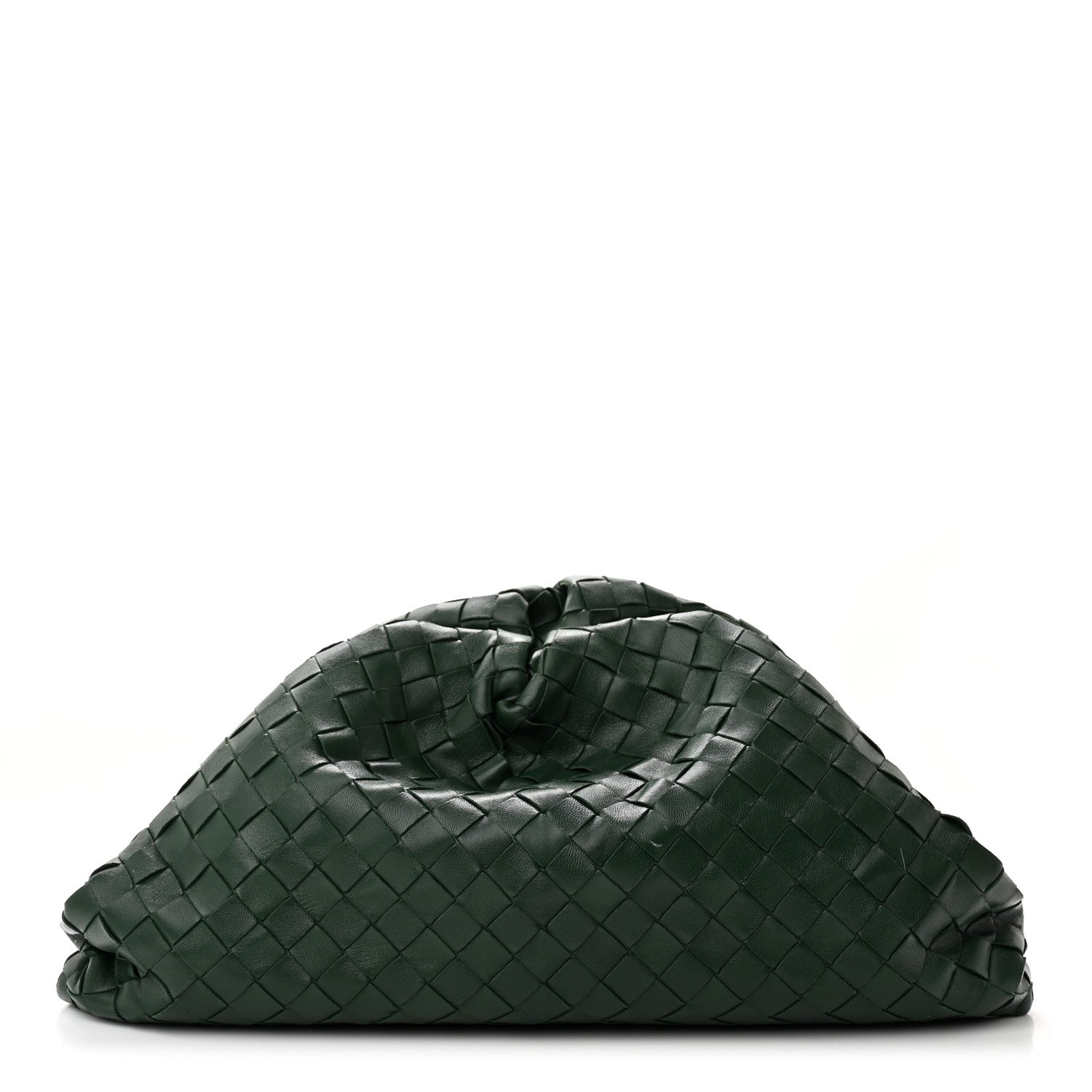 Bottega Veneta Nappa Maxi Intrecciato The Pouch Oversized Clutch Raintree 1 of 15