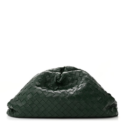 Bottega Veneta Nappa Maxi Intrecciato The Pouch Oversized Clutch Raintree 1 of 15