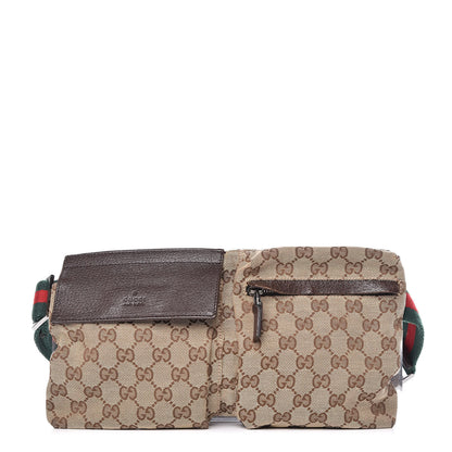Gucci Monogram Web Belt Bag Dark Brown 1 of 15