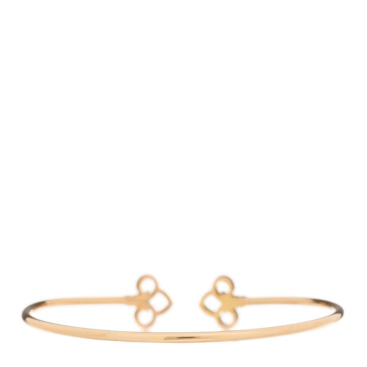 18K Rose Gold Diamond Fleur De Lis Wire Bracelet
