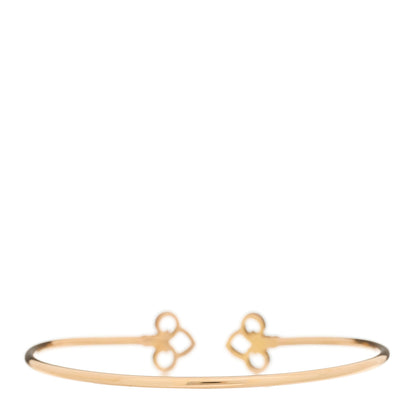 Tiffany 18K Rose Gold Diamond Fleur De Lis Wire Bracelet 2 of 4