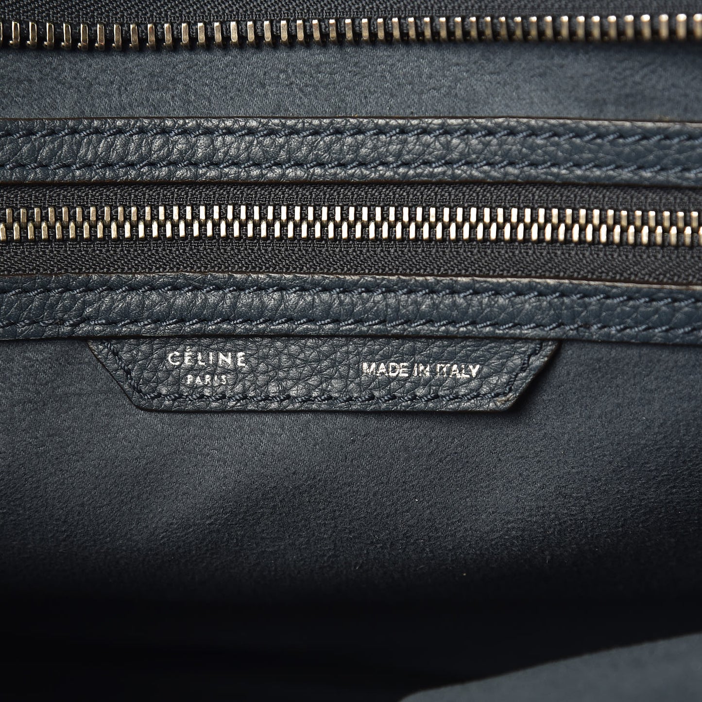 Drummed Calfskin Mini Luggage Blue