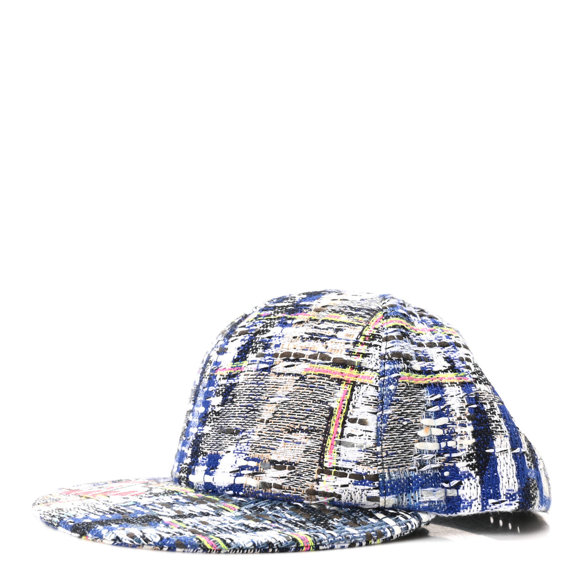 Chanel Cotton CC Cap Hat Blue White Beige 3 of 10