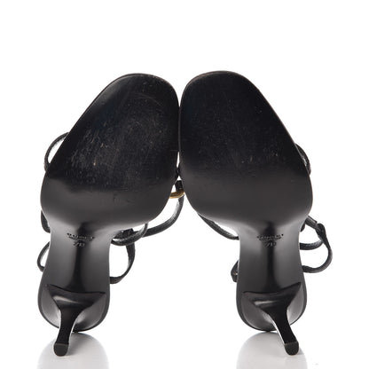 Gucci Calfskin Strappy Sandals 7 Black 7 of 10