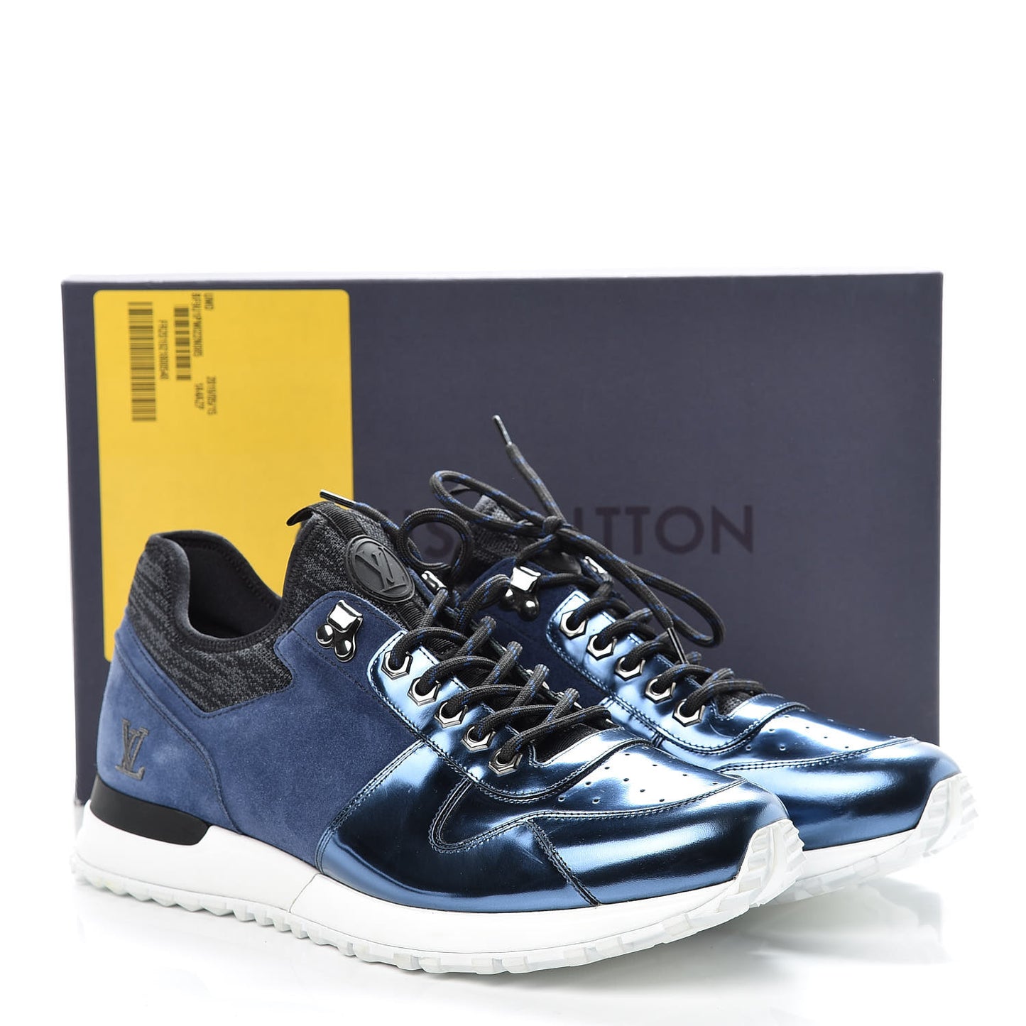 Metallic Patent Suede Run Away Sneakers 8.5 Marine