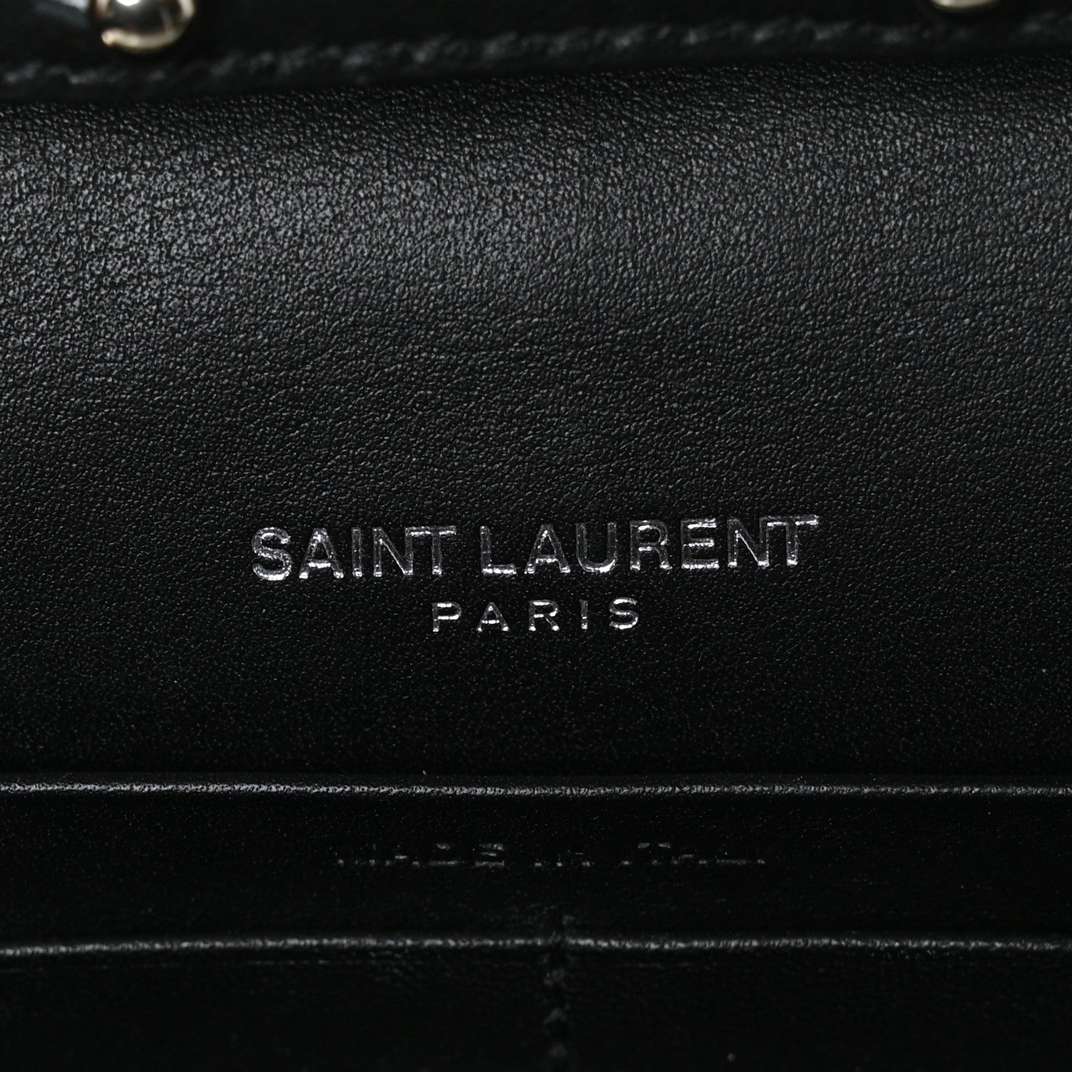 Saint Laurent Patent Grain De Poudre Matelasse Chevron Monogram Chain Wallet Blue Majorelle 7 of 10