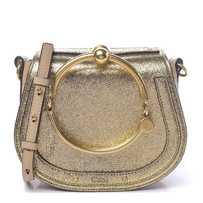 Chloe Metallic Calfskin Small Nile Bracelet Bag Gold 1 of 10