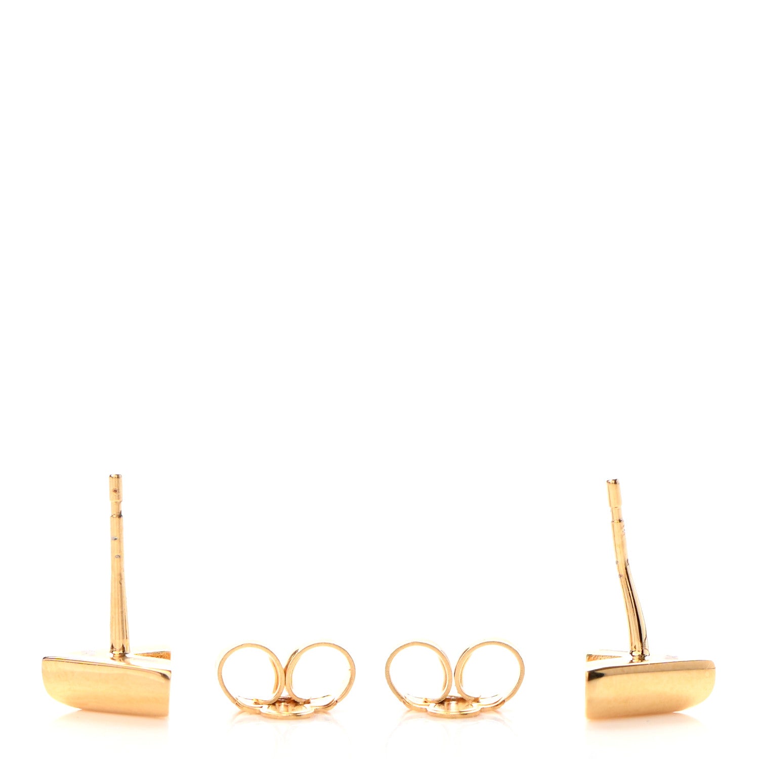 Louis Vuitton Brass Essential V Stud Earrings Gold 3 of 4