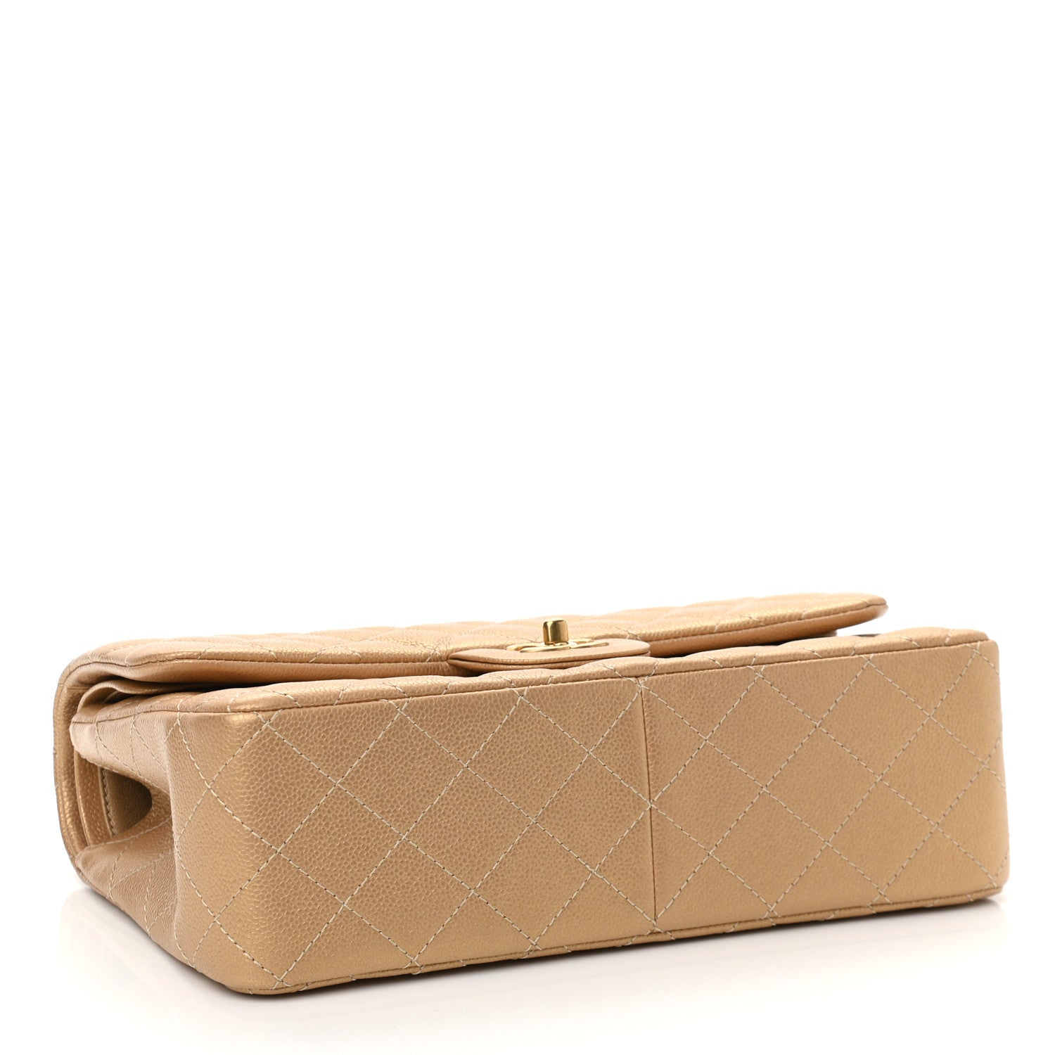 Chanel Pearly Caviar Quilted Jumbo Double Flap Gold 3 of 10