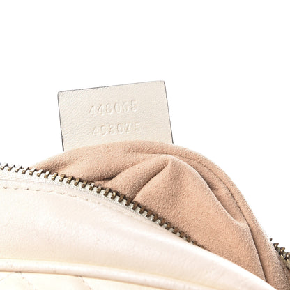 Gucci Calfskin Matelasse Mini GG Marmont Chain Shoulder Bag White 8 of 13