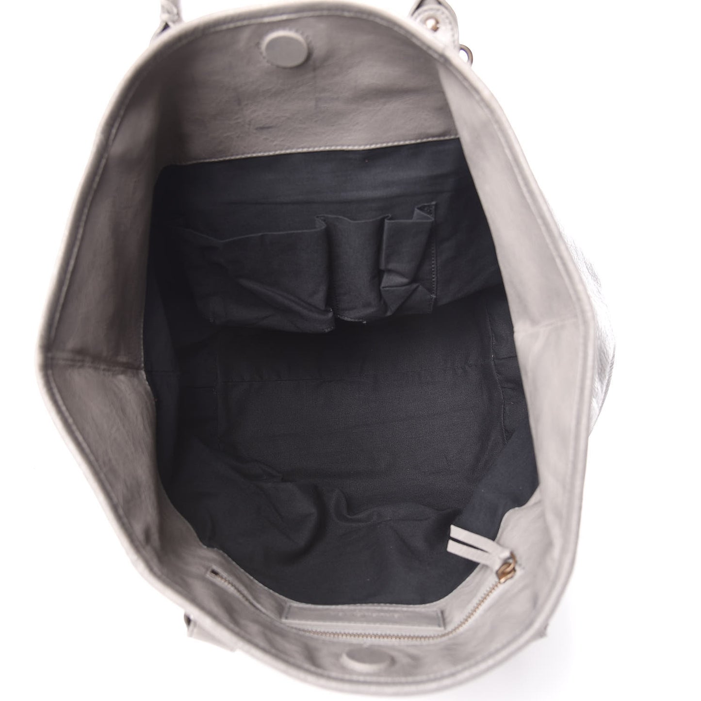 Agneau Classic Hardware S Sunday Tote Gris Pyrite