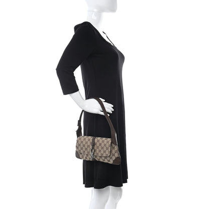 Gucci Monogram Flap Shoulder Bag Brown 2 of 10
