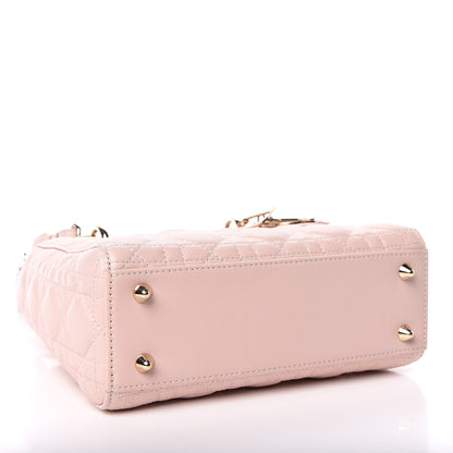 Christian Dior Lambskin Cannage Small Lucky Badges My Lady Dior Pink 4 of 15